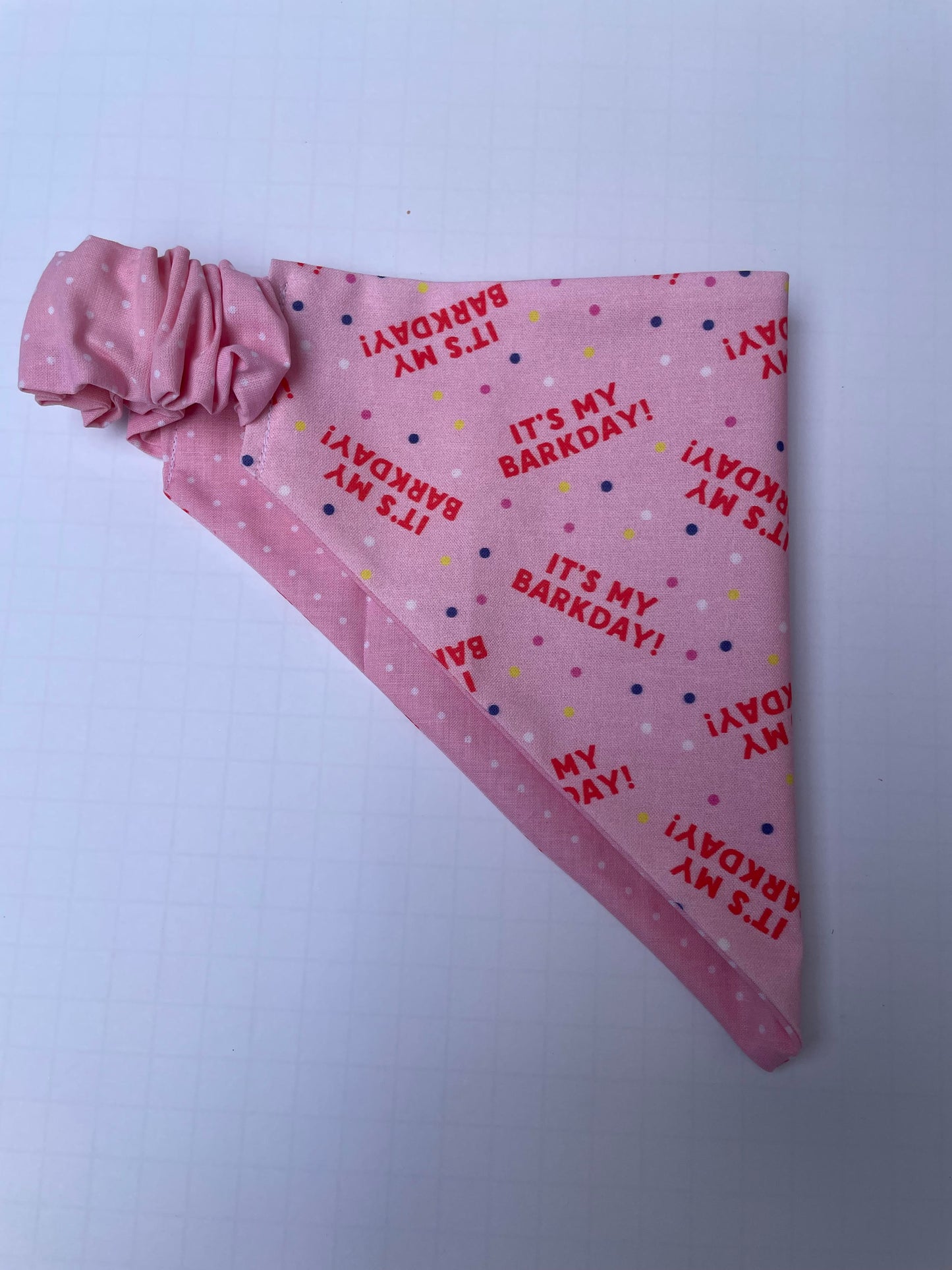Pink Barkday Bandana