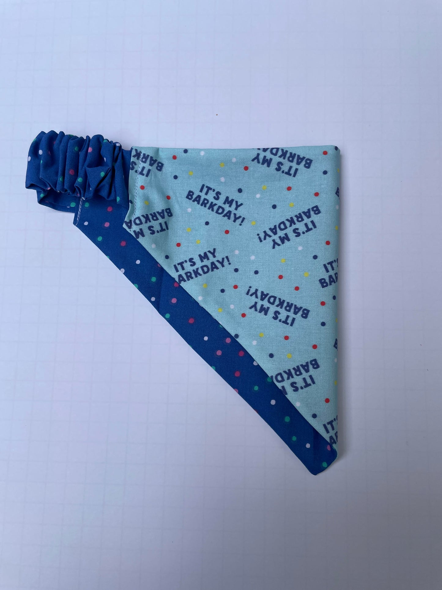 Blue Barkday Bandana