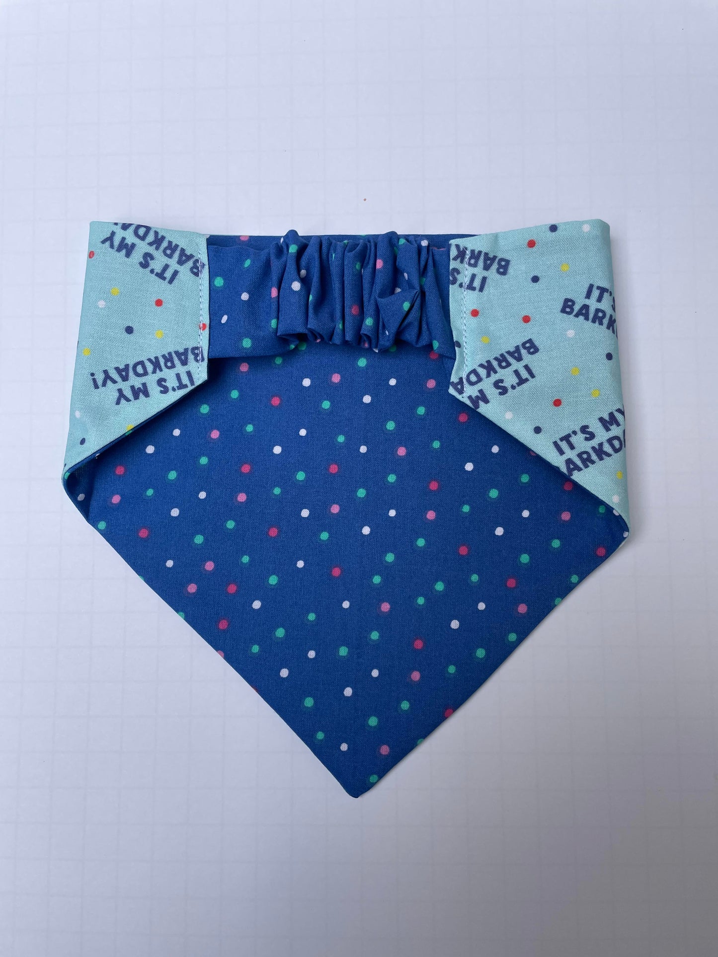 Blue Barkday Bandana