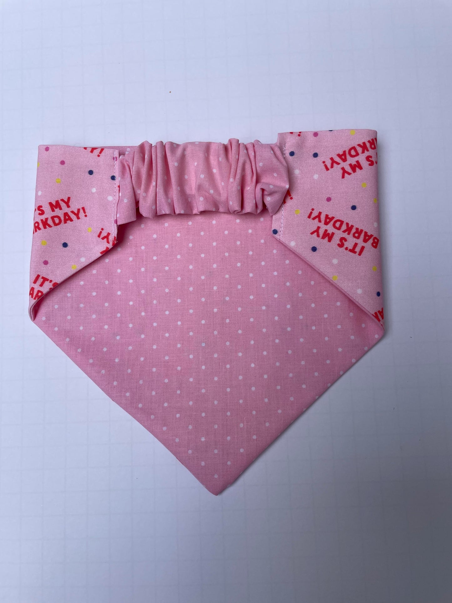 Pink Barkday Bandana