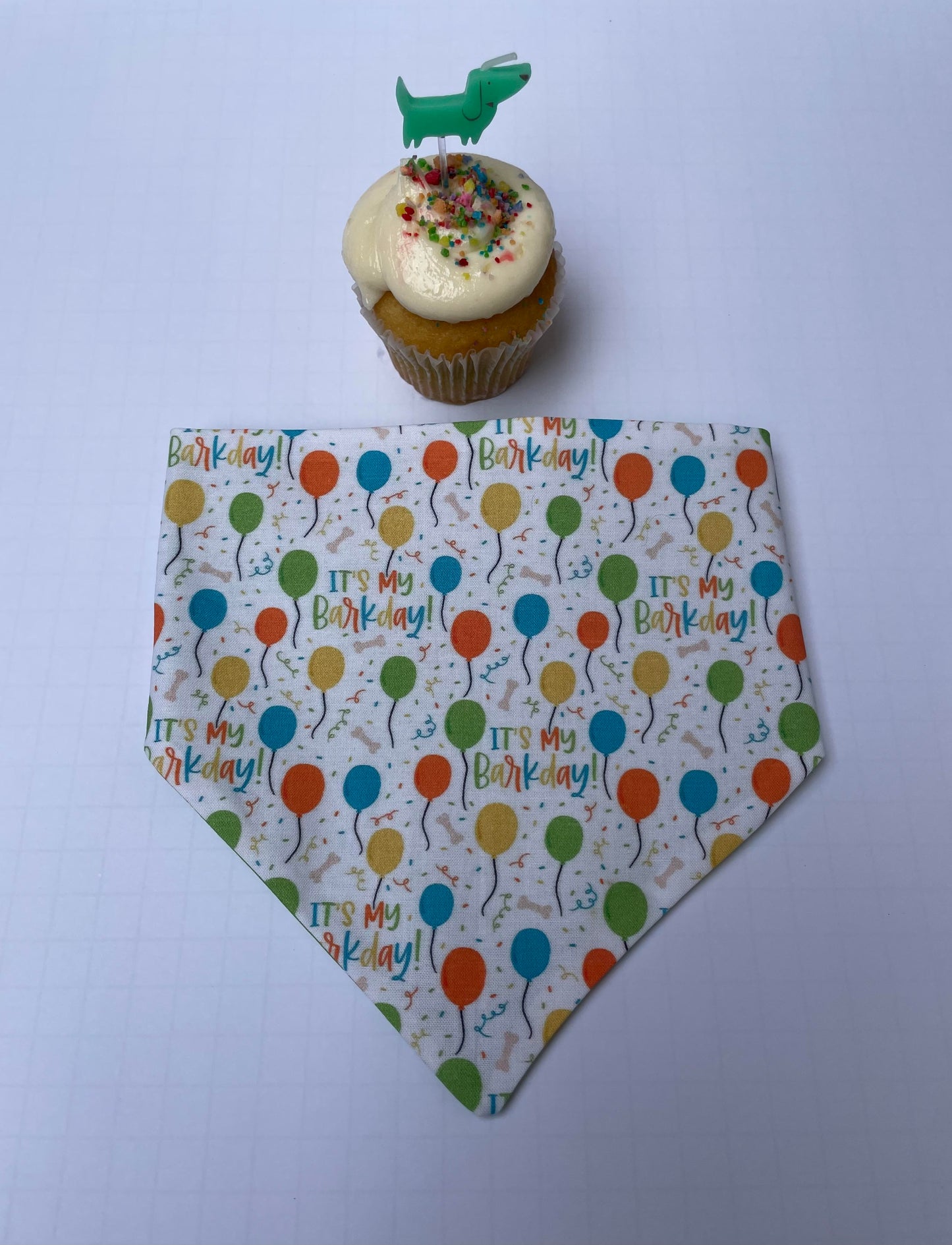 Green Barkday Bandana